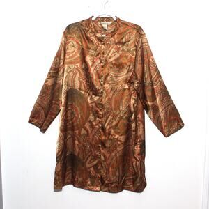 Lane Bryant Satin Pajamas Sleepwear Paisley Size 14/16